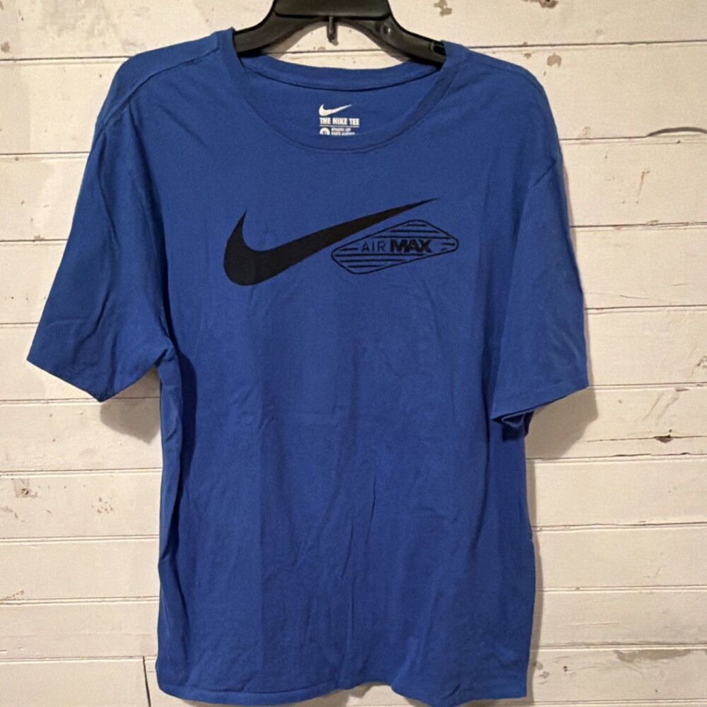 Nike The Nike Tee Air Max Blue Graphic Print T-Shirt XL Athletic Cut